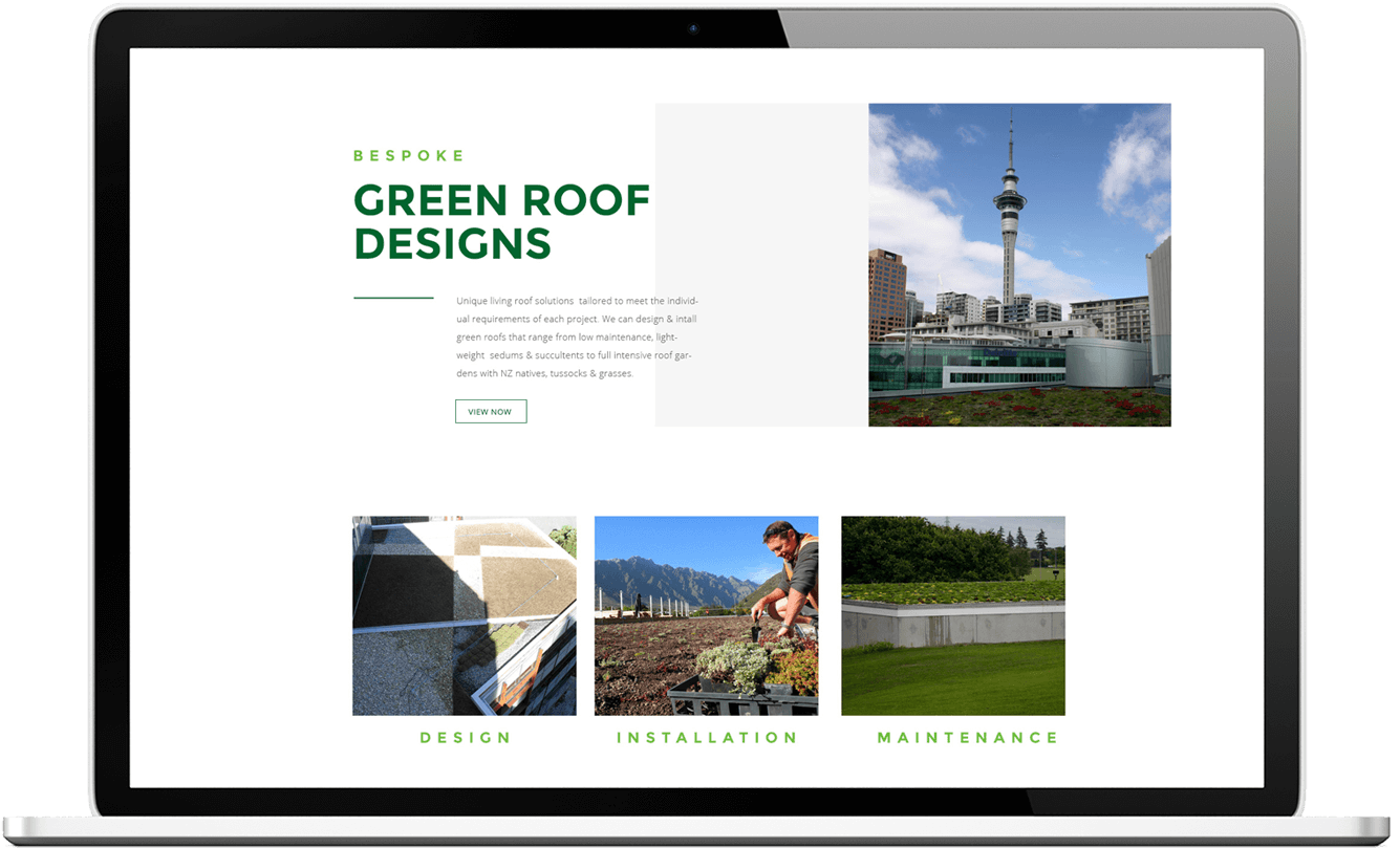 greenroofs project view in laptop - Greenroofs