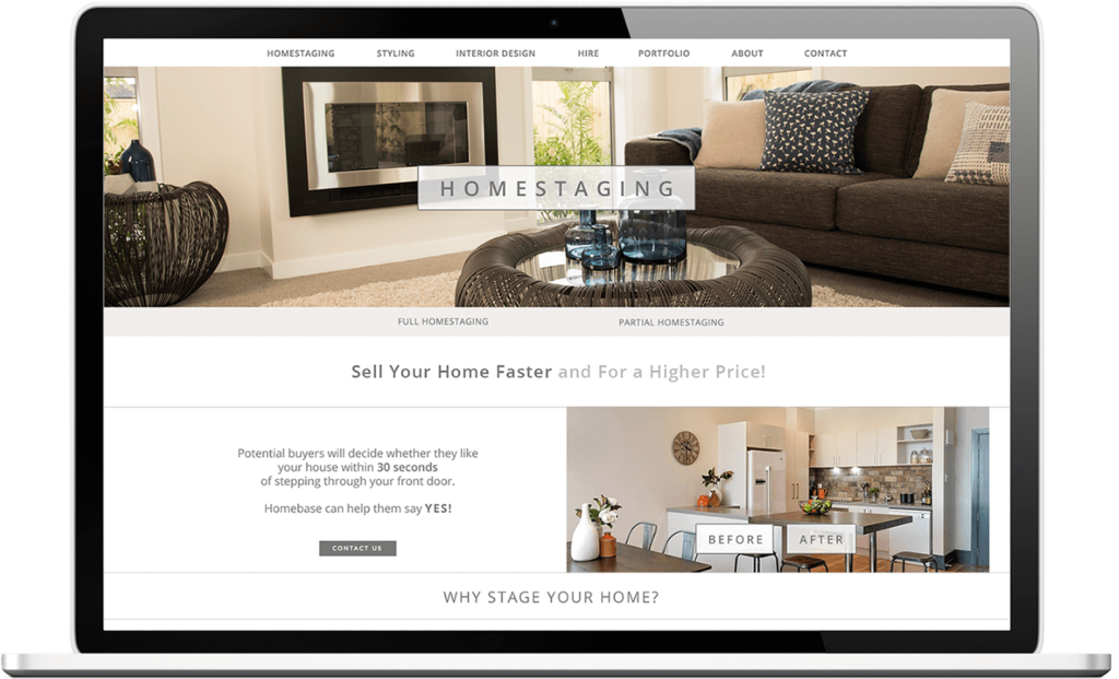 New modern website created for Homebase from  Revolution