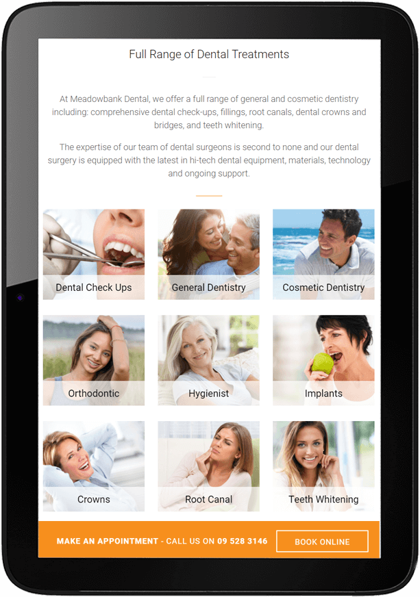 meadowbank dental ipad view - Meadowbank Dental