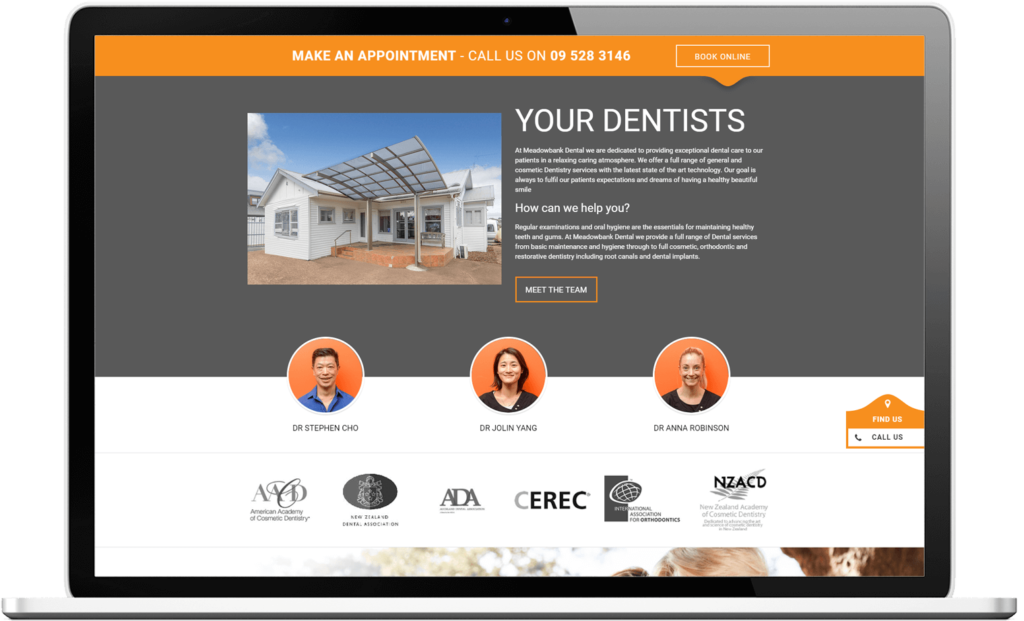 Website Redesign Project for Meadowbank Dental WEB REVOLUTION