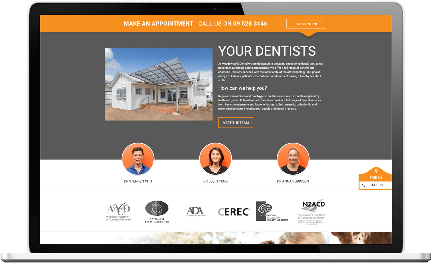 Meadowbank Dental meadowbank dental laptop view - Meadowbank Dental