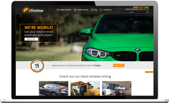 A1 Tinting website after re design - A1 Tinting