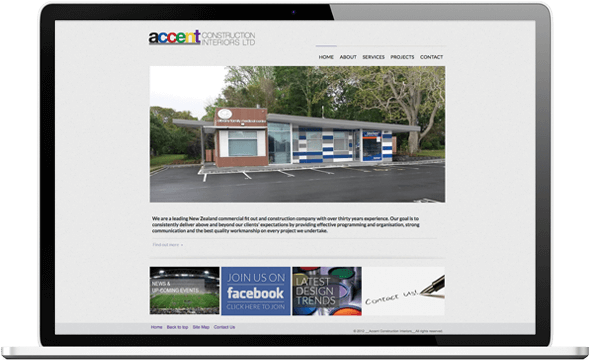 Accent Construction website before re design - Accent Construction