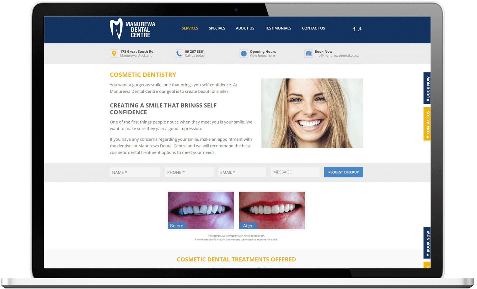 Manurewa Dental Website Design Desktop - Manurewa Dental