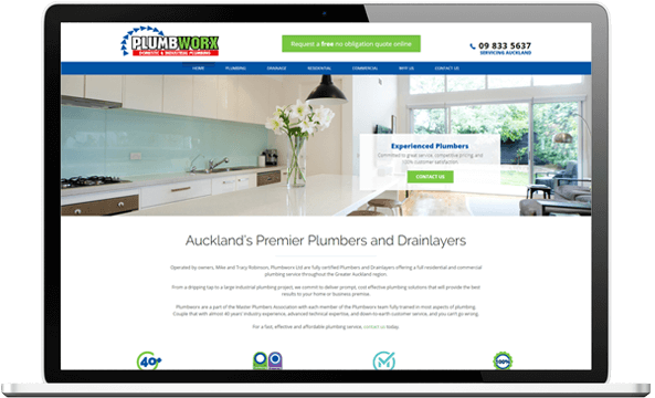 Plumbworx Website Design Plumbworx website design project after screenshot - Plumbworx Website Design