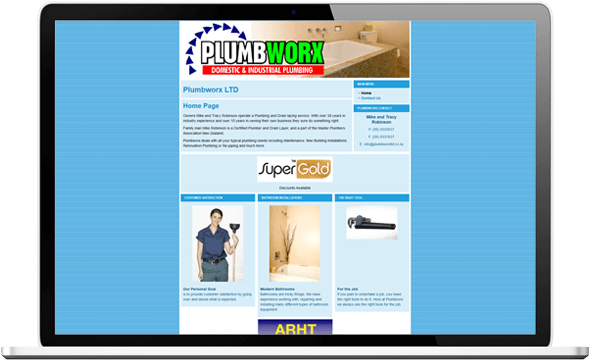 Plumbworx website design project before screenshot - Plumbworx Website Design