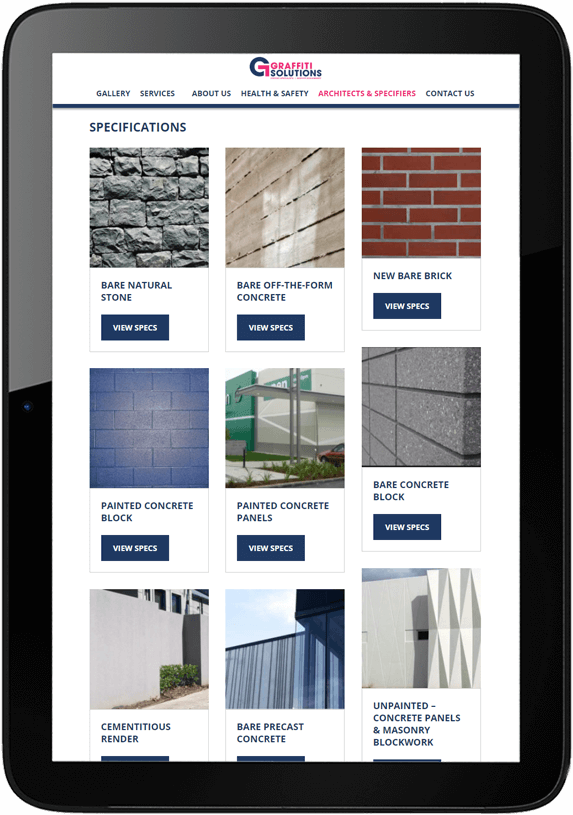 Graffiti Solutions Website Design Tablet Graffiti Solutions Website Design - Graffiti Solutions Website Design