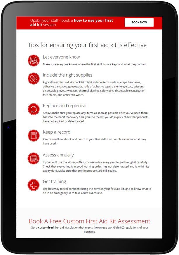 Complete First Aid Kits Website Design Tablet - Complete First Aid Supplies Website Re-design