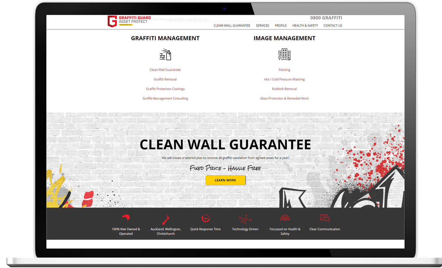 Graffiti Guard Graffiti Guard Website Re design Desktop - Graffiti Guard