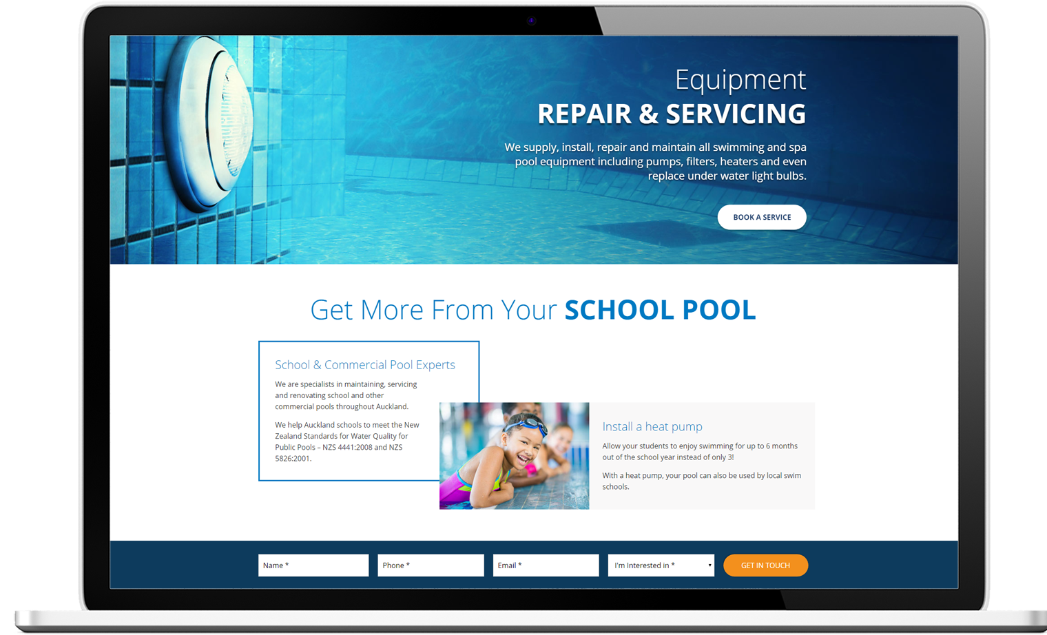 The Pool Man Website Design The Pool Man Website Re design Desktop - The Pool Man Website Design