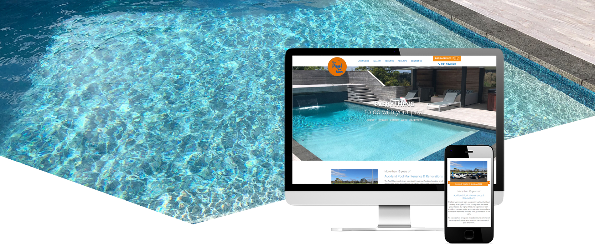 The Pool Man Website Design The Pool Man project banner image 2 - The Pool Man Website Design