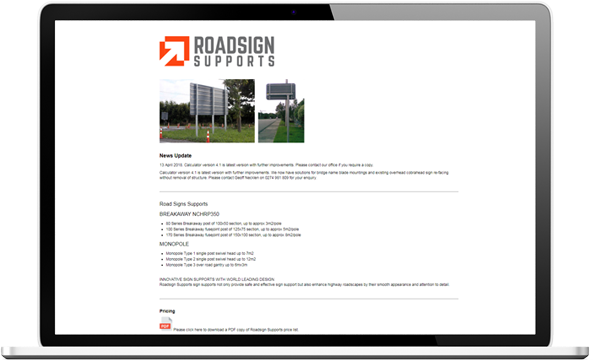 Roadsign-Supports-website-before-redesign Roadsign website before re-development