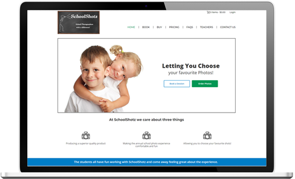 SchoolShotz website after redesign - SchoolShotz Website Upgrade