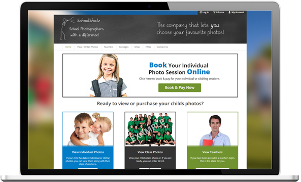 SchoolShotz website before redesign - SchoolShotz Website Upgrade