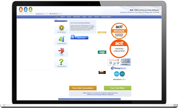 A2Z data website before redesign - A2Z Data