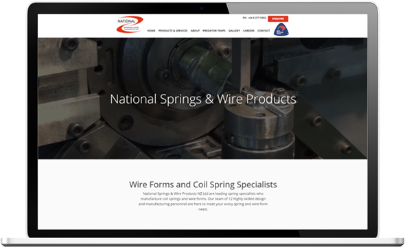 National Springs website before redesign - National Springs & Wire Products