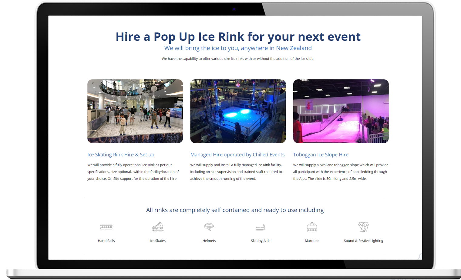 Chilled Events Website Re design Desktop - Logo, Business Card & Website Design for Chilled Events