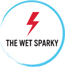 The Wet Sparky logo circle - The Wet Sparky Website Design