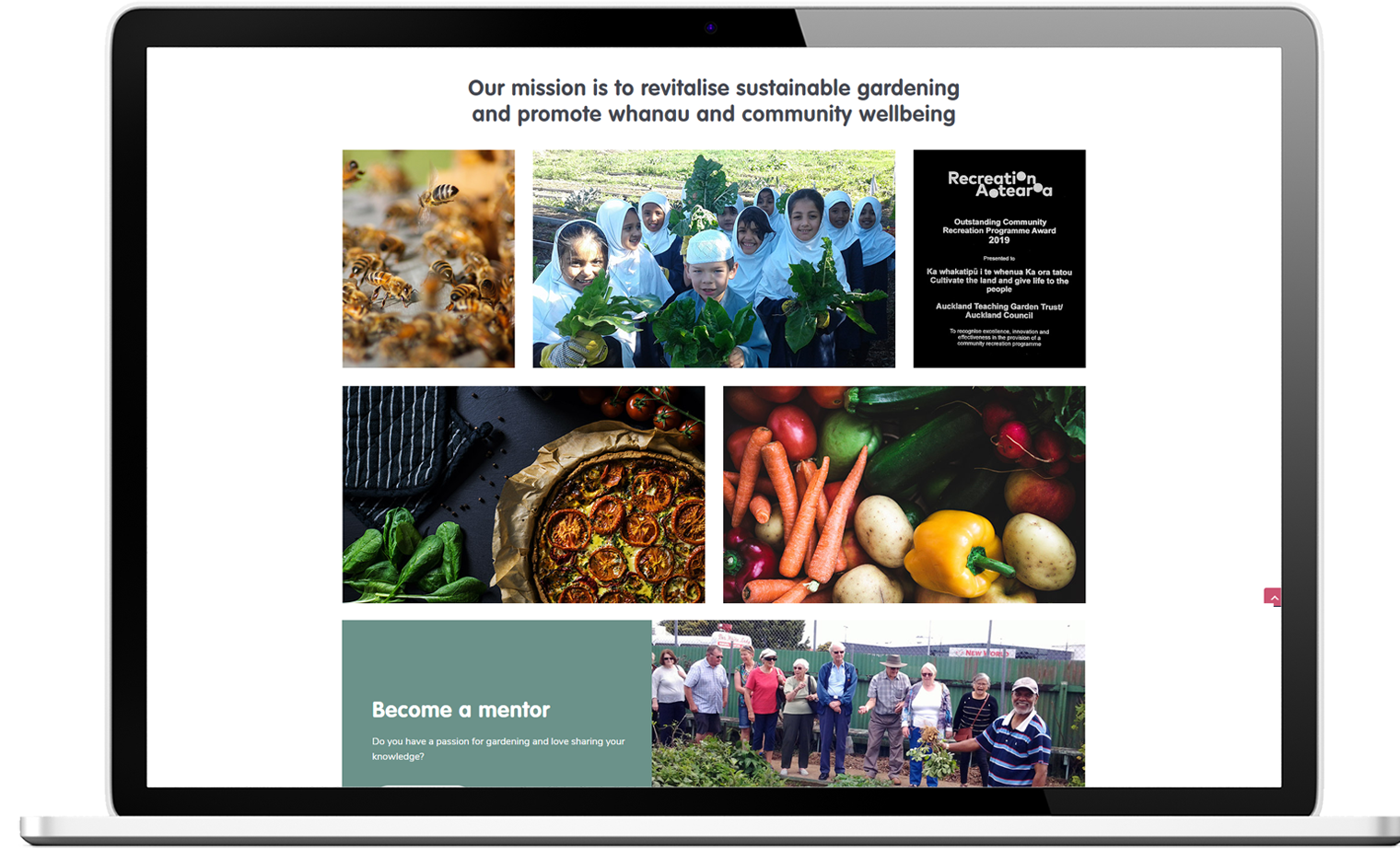 Auckland Teaching Gardens Trust Website Re design Desktop - Auckland Teaching Gardens Website Design