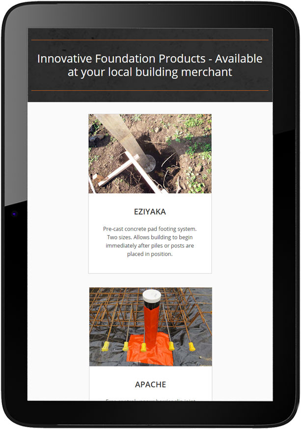 Eziyaka Foundations Ltd EZIYAKA Website Design Tablet - Eziyaka Foundations Ltd