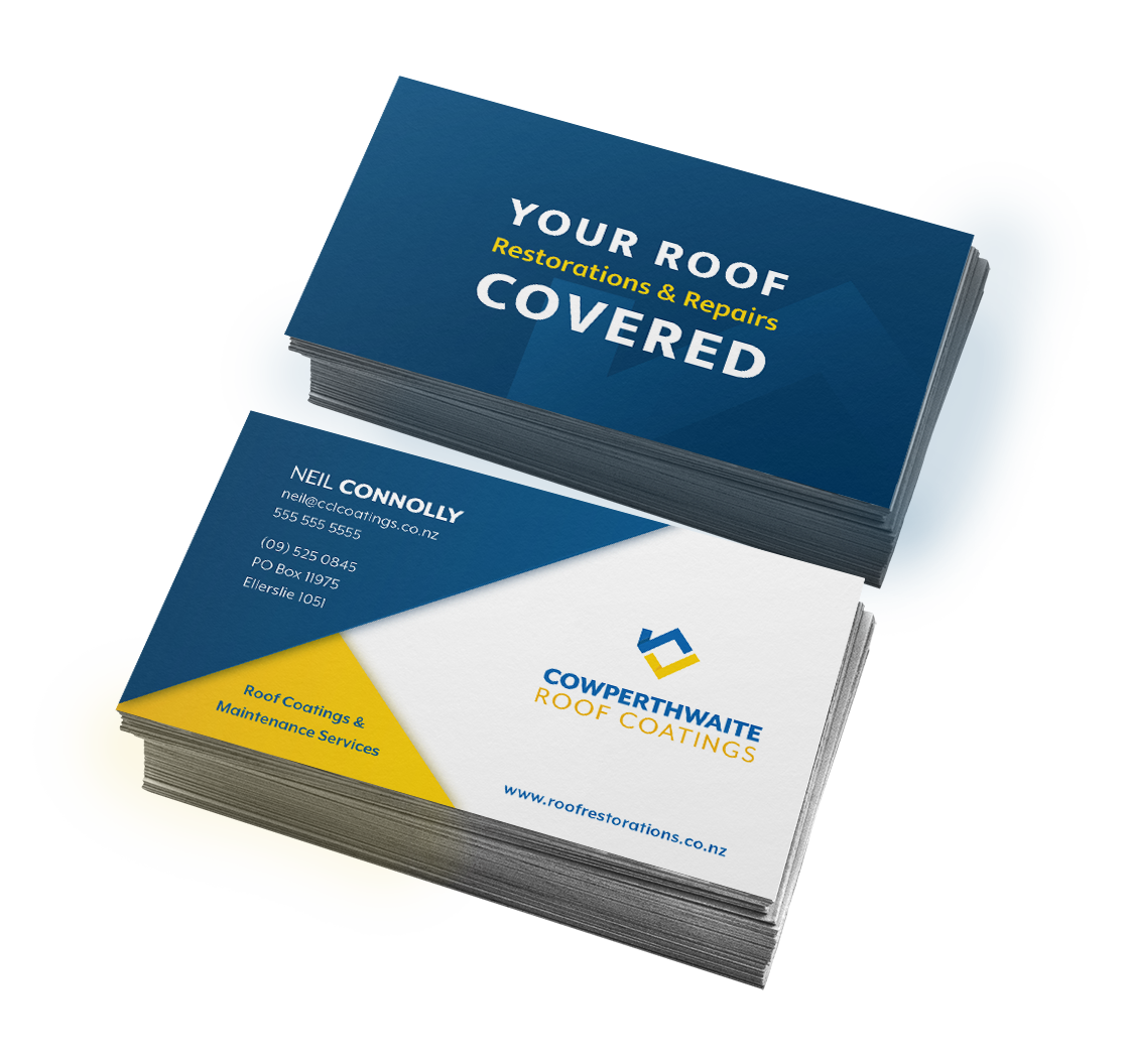 Cowperthwaite Design for Business Cards - Cowperthwaite Roof Coatings Website and logo design
