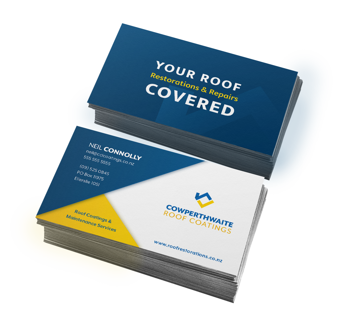 Cowperthwaite Roof Coatings Website and logo design Cowperthwaite Design for Business Cards - Cowperthwaite Roof Coatings Website and logo design