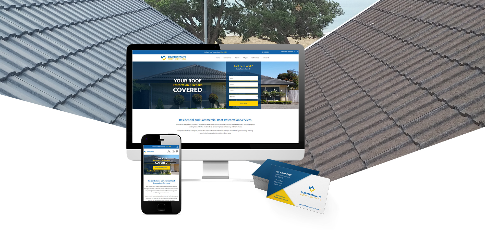 Cowperthwaite website and logo design Project Banner - Cowperthwaite Roof Coatings Website and logo design