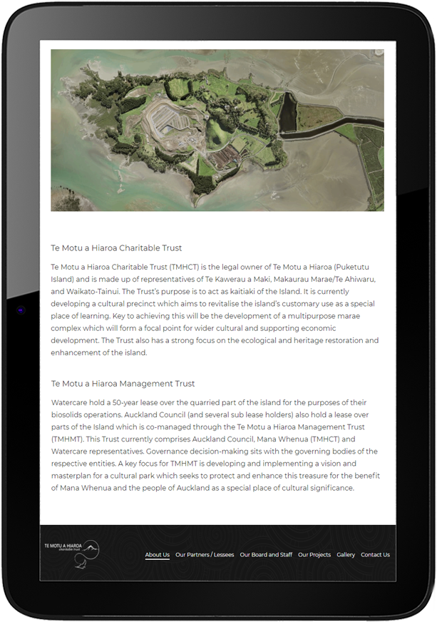 Te Motu a Hiaroa Website Design Te Motu A Hiaroa Website Design Tablet - Te Motu a Hiaroa Website Design