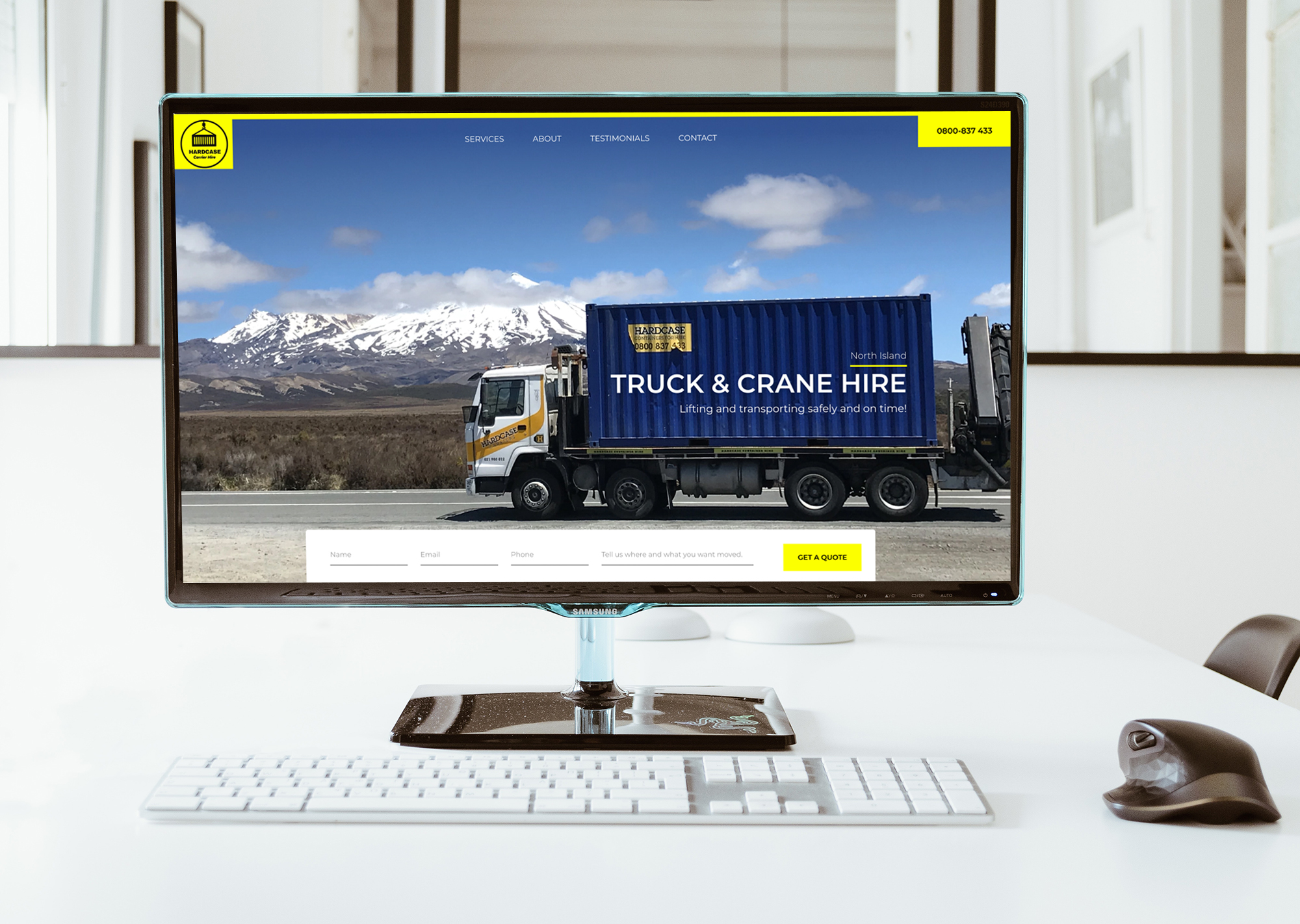 Website Design Project for Truck and Crane Hire