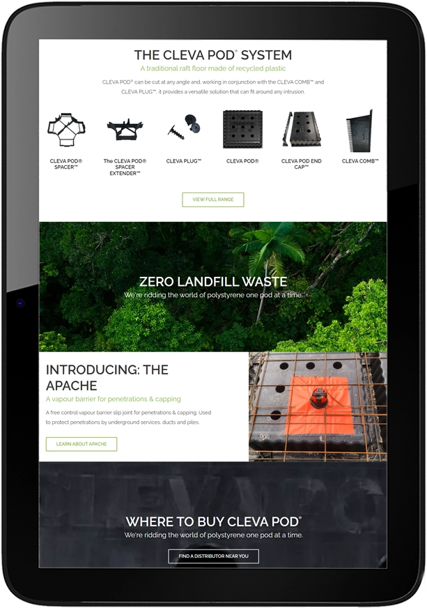 CLEVACO Website Design Clevaco Website Design Tablet - CLEVACO Website Design