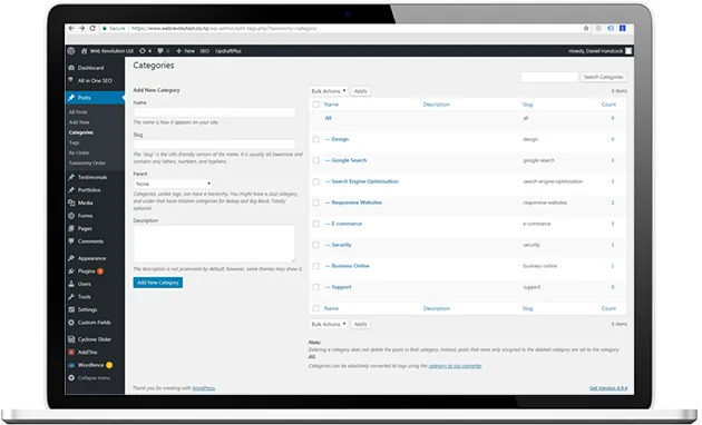 Easily update your own website in wordpress