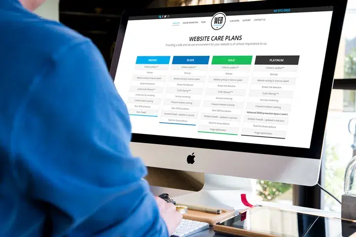 Website care plans