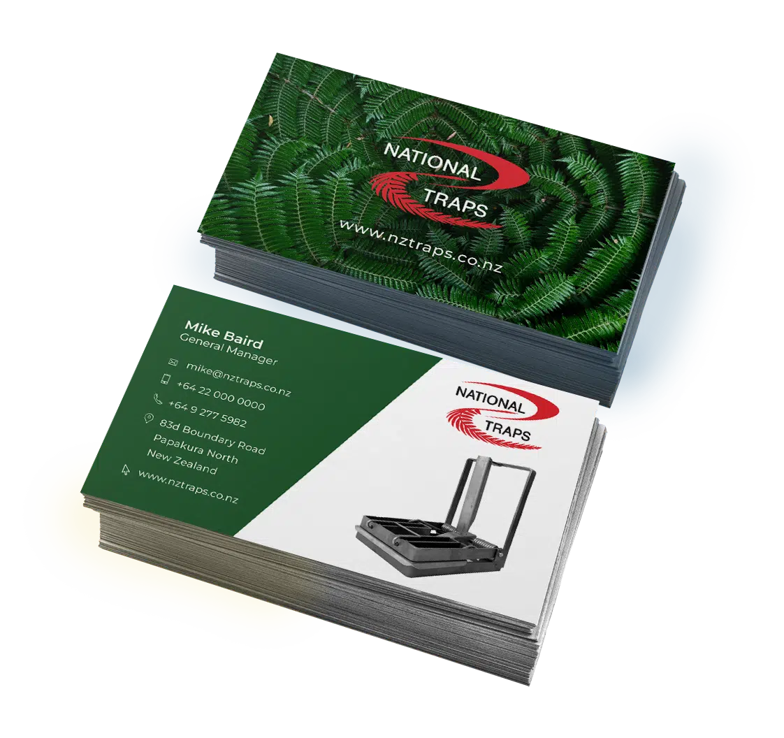 Business card design for national traps