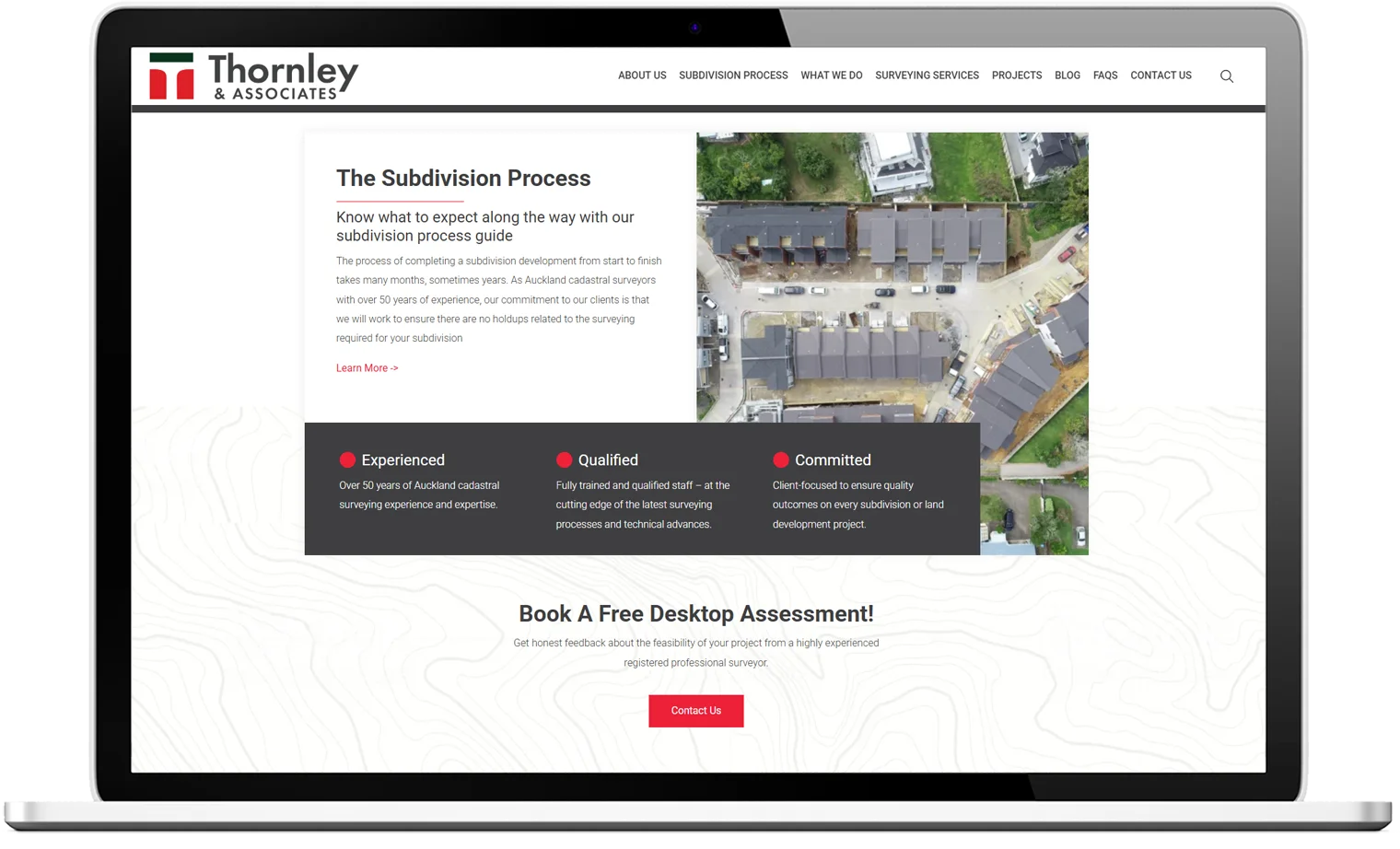 Thornley and associates website design-desktop Thornley and associates website design-desktop